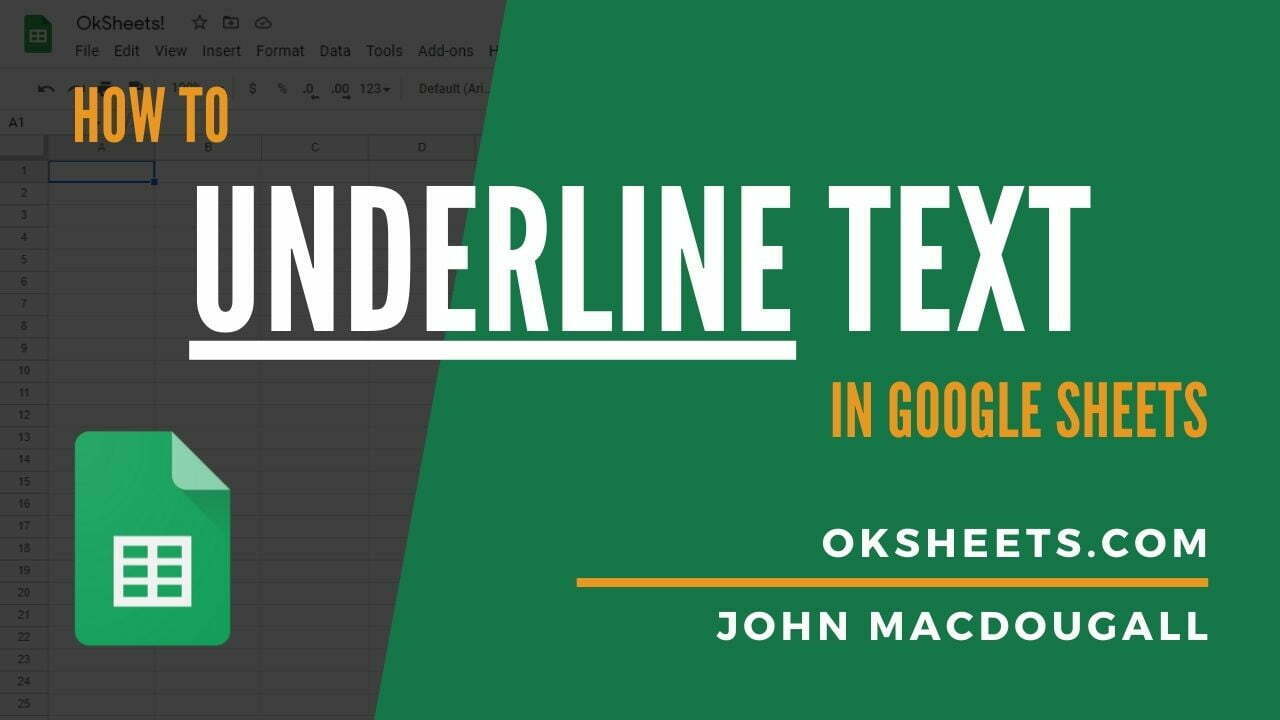 how to insert underline in excel